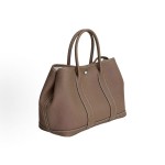 HERMES Garden Party 30 Silver clasp Handbag 30 Women\'s Edition 18 Etoupe Elephant Grey